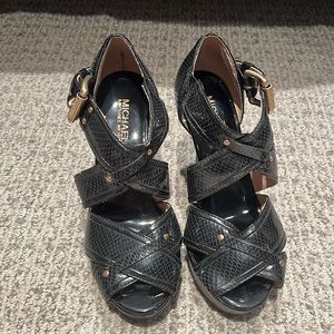 Michael Michael Kors black strappy heels
